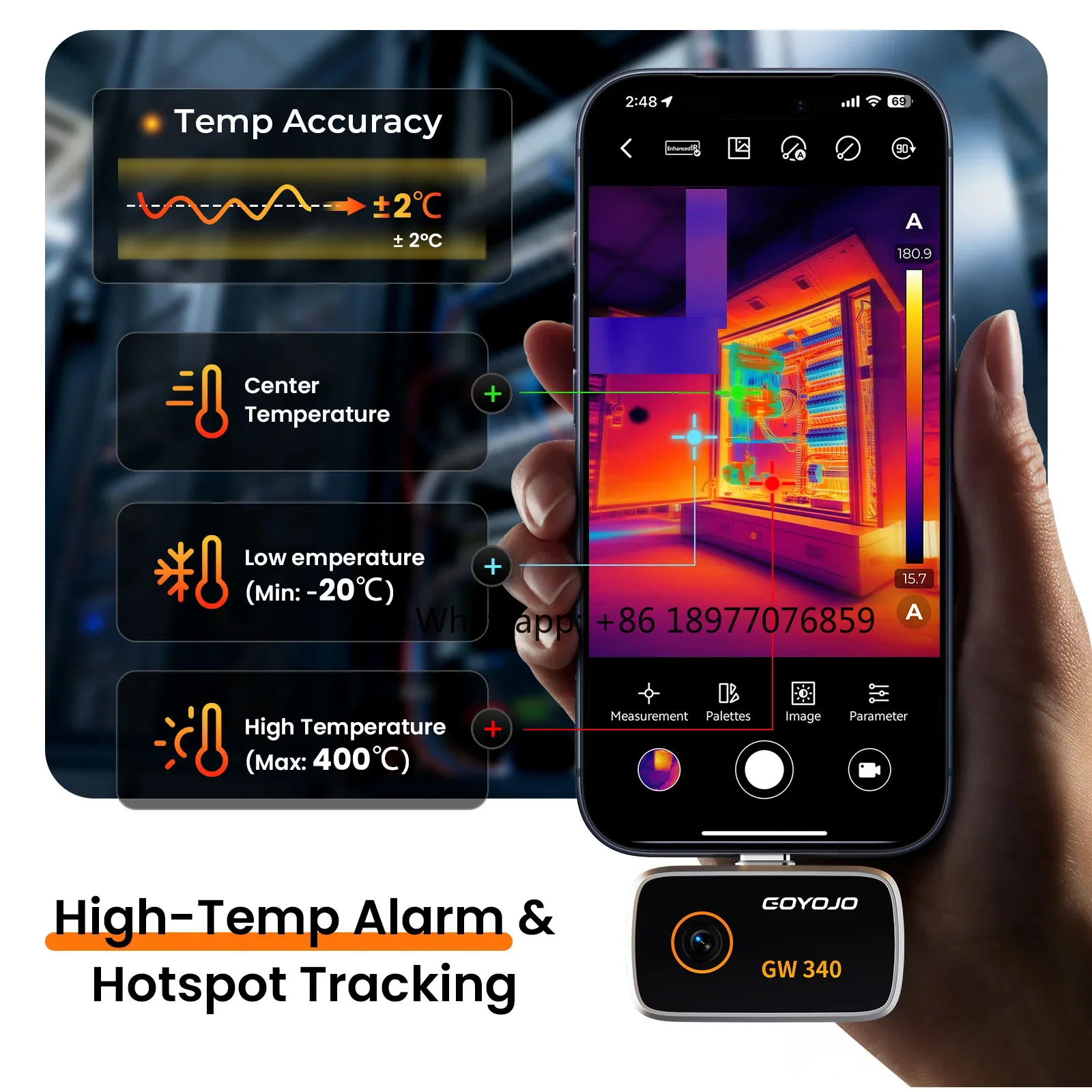 Thermal Camera For Iphone 15/1 - Thermal Imaging Camera 256X192 recension och pris