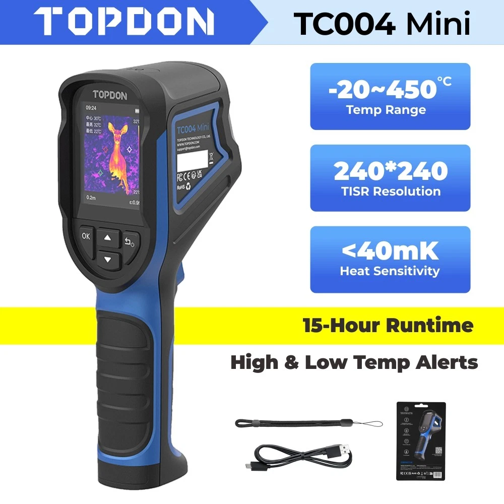 TOPDON TC004 Mini Handheld The - Topdon Tc001 Thermal Camera recension och pris